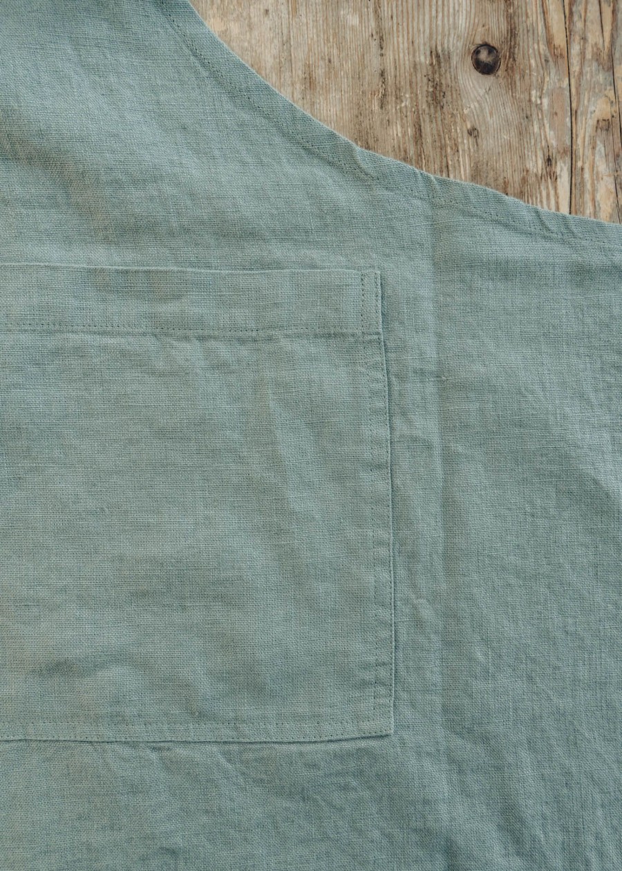 Interiors Burford Garden Co. Home Care | Green Milieu Linen Crossback Apron