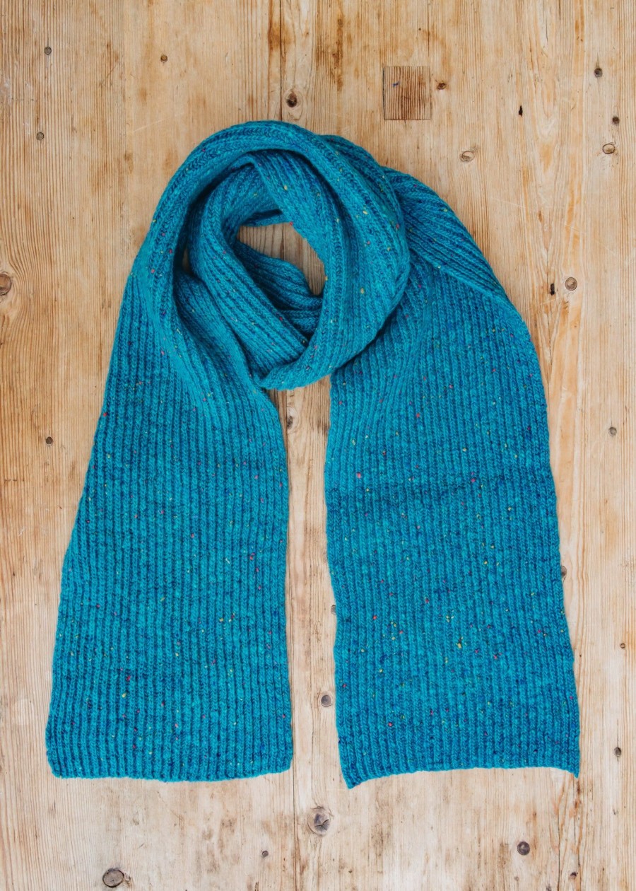 Clothing Two Left Feet Agencies Accessories | Donegal Wide Scarf In Turquoise