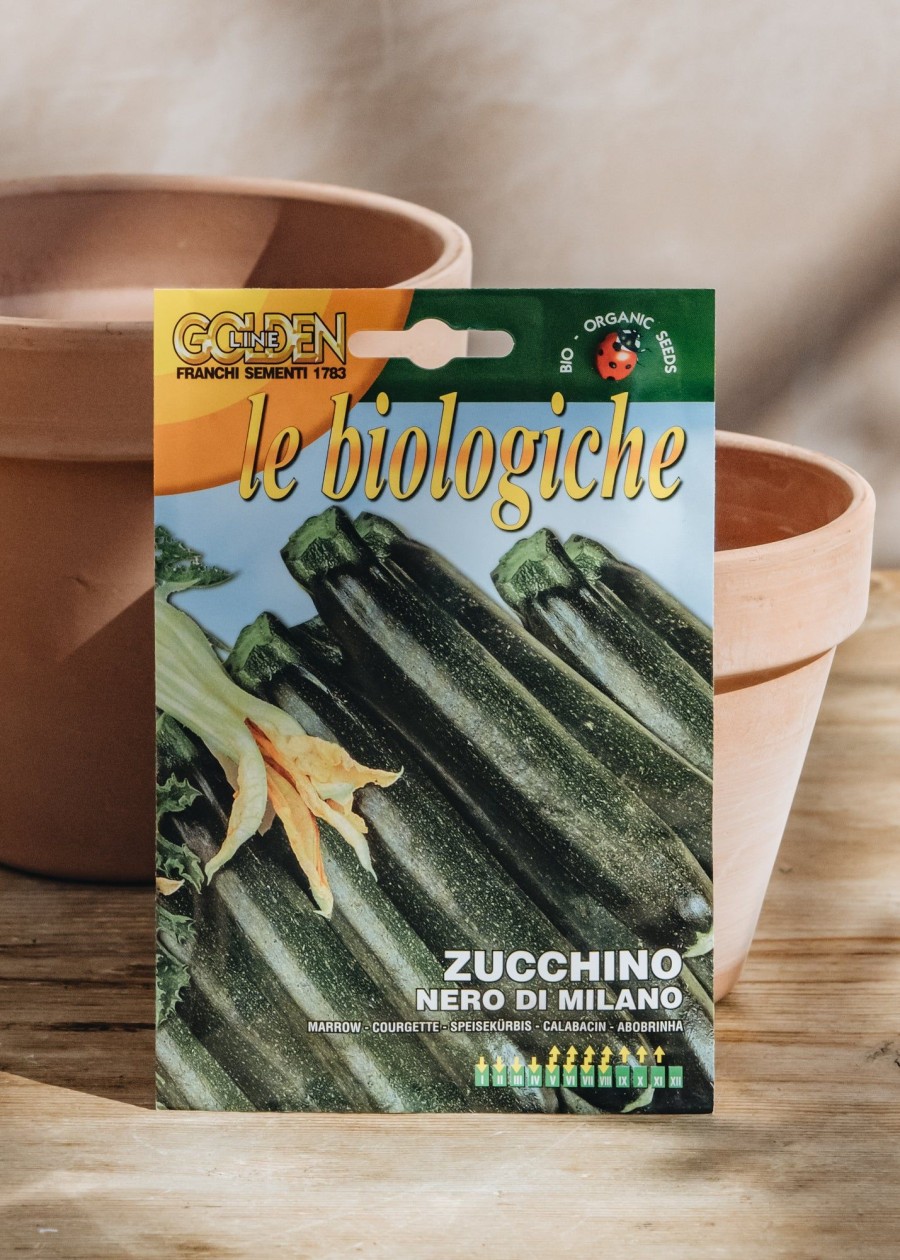 Plants Seeds of Italy Seeds | Franchi Courgette 'Nero Di Milano' Seeds