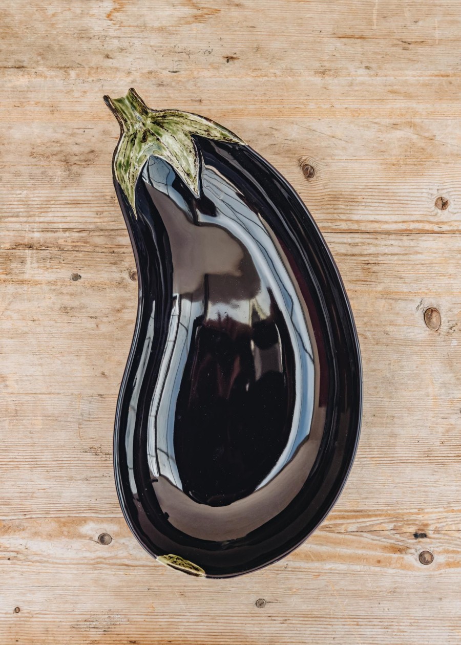 Interiors Bordallo Pinheiro Dining | Aubergine Salad Bowl, 39Cm