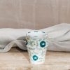 Interiors Chabi Chic Dining | Small Beldi Flower Almond Green And Dark Green Ceramic Cup Mm