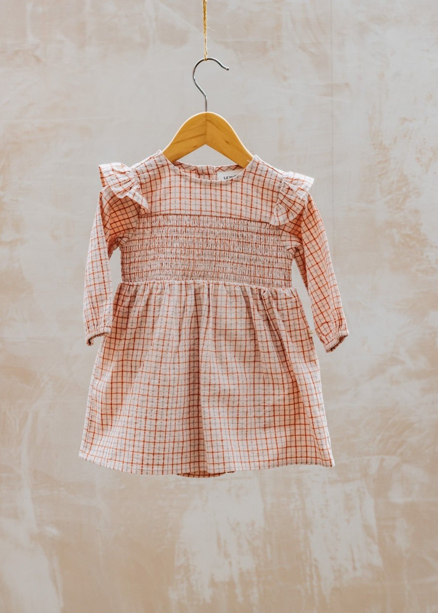 Children Lil' Atelier Babies' Clothing | Lil' Atelier Babies' Body Dress In Baked Clay