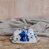 Interiors Ivan Ros Dining | Ivan Ros Blue Splatter Butter Dish