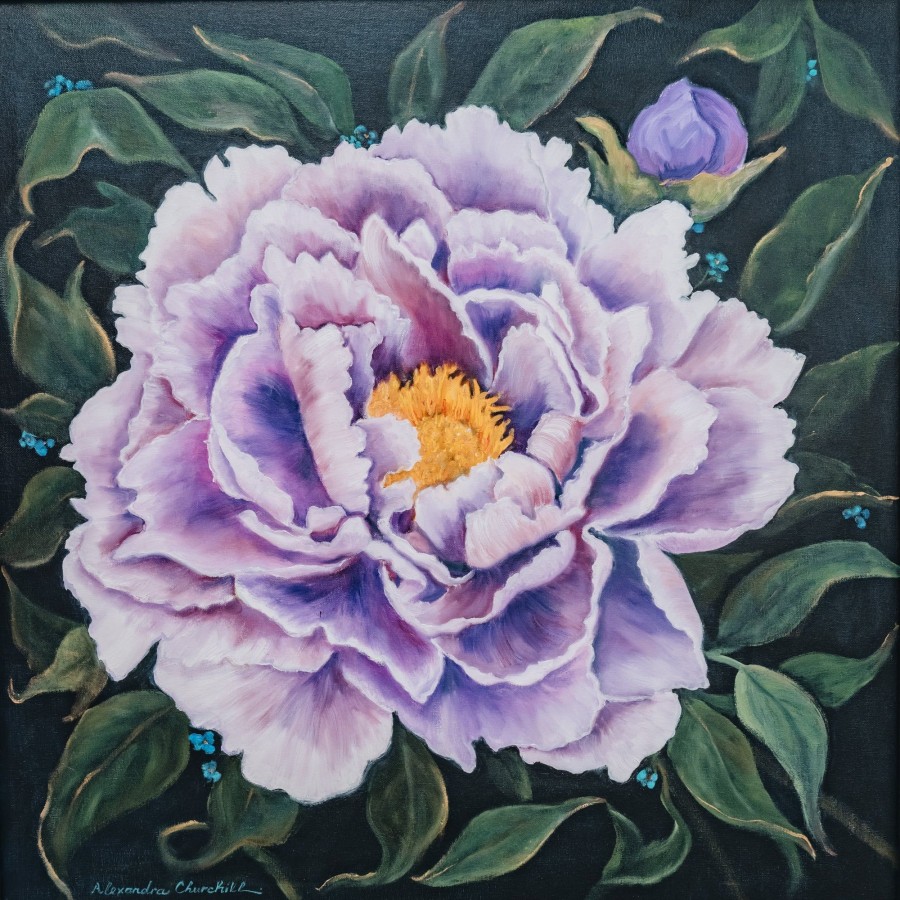 Art Burford Garden Co. Contemporary Art | Lockdown Peony In Mauve