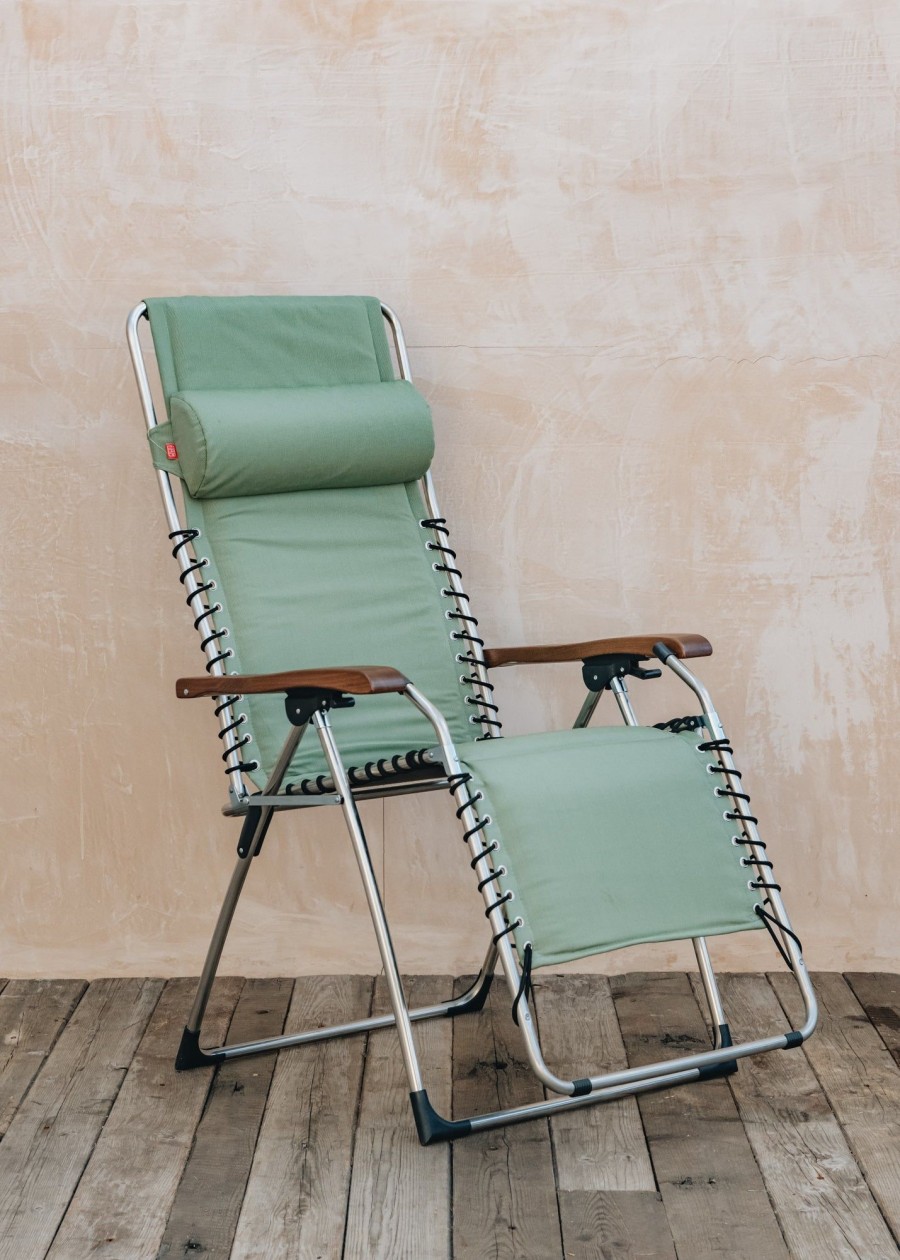 Outdoor Living Fiam Spa Metal Furniture | Xxl Aluminium Movida Armchair In Sage Green