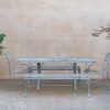 Outdoor Living Harrod Horticultural Metal Furniture | Buy Eight Seater Rectangular Dining Bench Set