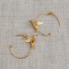 Clothing Alex Monroe Jewellery | Alex Monroe Gold Plate Hummingbird Hoop Earrings