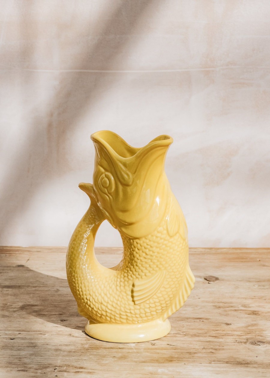 Interiors The Gluggle Jug Factory Decorative | Yellow Large Gluggle Jug