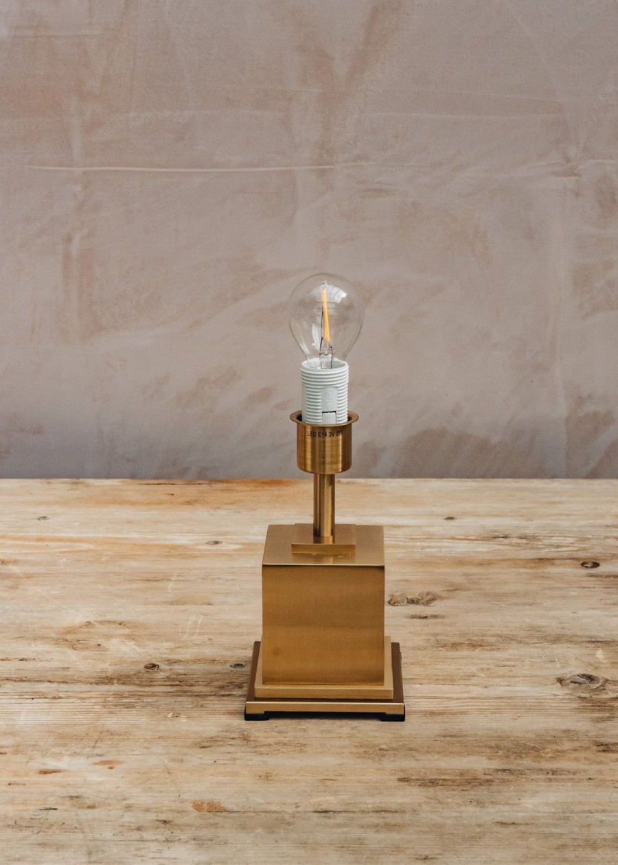 Interiors Burford Garden Co. Lighting | Rechargeable Walter Brass Table Lamp