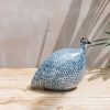 Interiors Sarl Caillard Deco Decorative | Small Ceramic Guinea Fowl In Electric Blue Spotted White