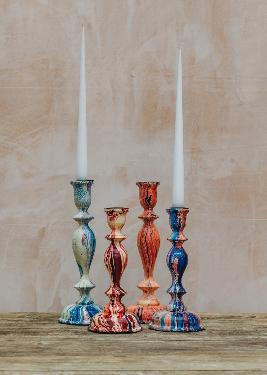 Interiors Burford Garden Co. Decorative | Short Lacquered Candlestick