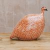 Interiors Sarl Caillard Deco Decorative | Large Ceramic Guinea Fowl In Red Spotted White