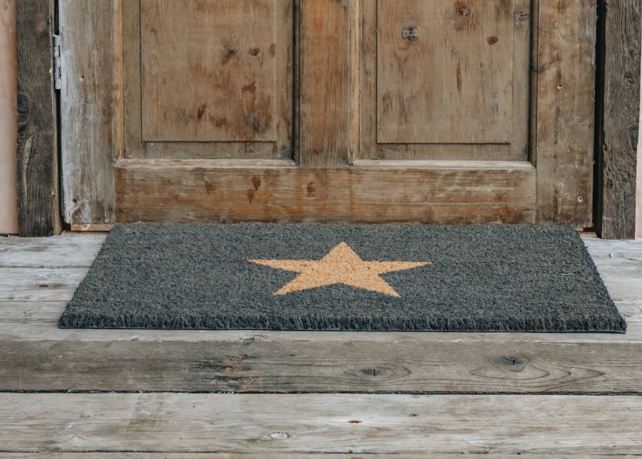 Interiors Garden Trading Doormats | Charcoal With Star Small Doormat