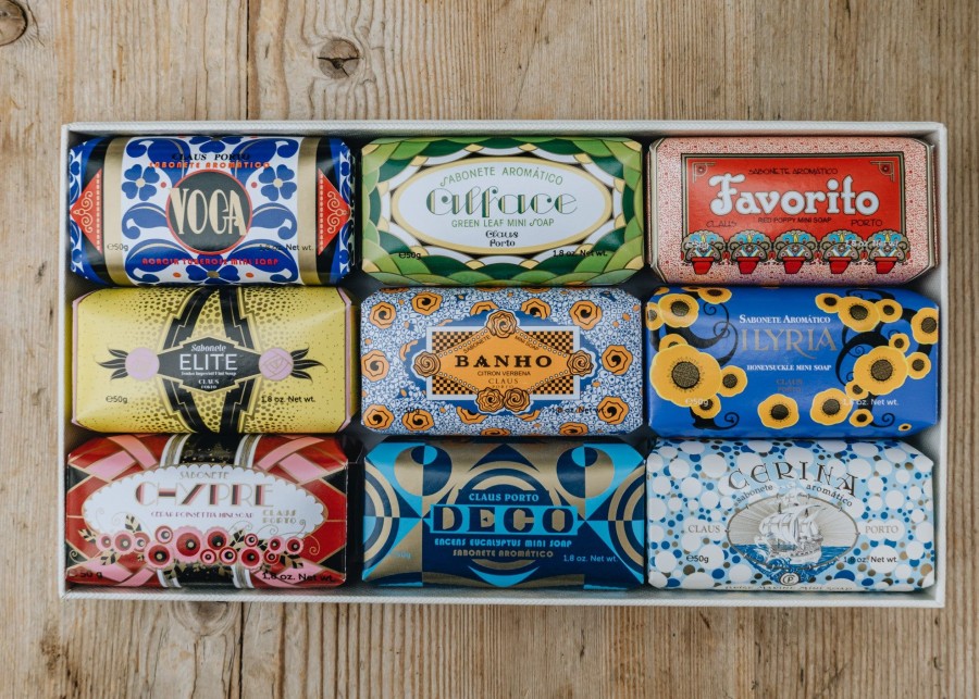 Interiors Claus Porto Bath & Body | Art Deco Nine Mini Soap Gift Boxes