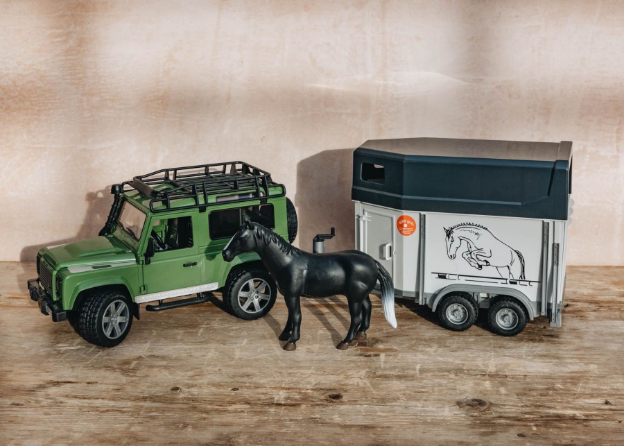 Children Bruder Indoor Play | Bruder Toy Land Rover Defender And Horsebox