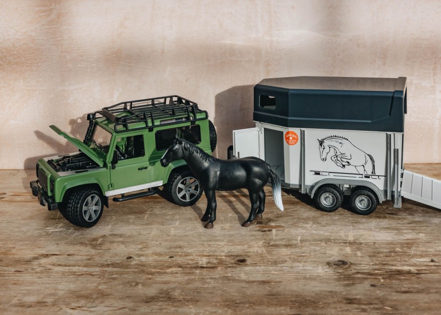 Children Bruder Indoor Play | Bruder Toy Land Rover Defender And Horsebox