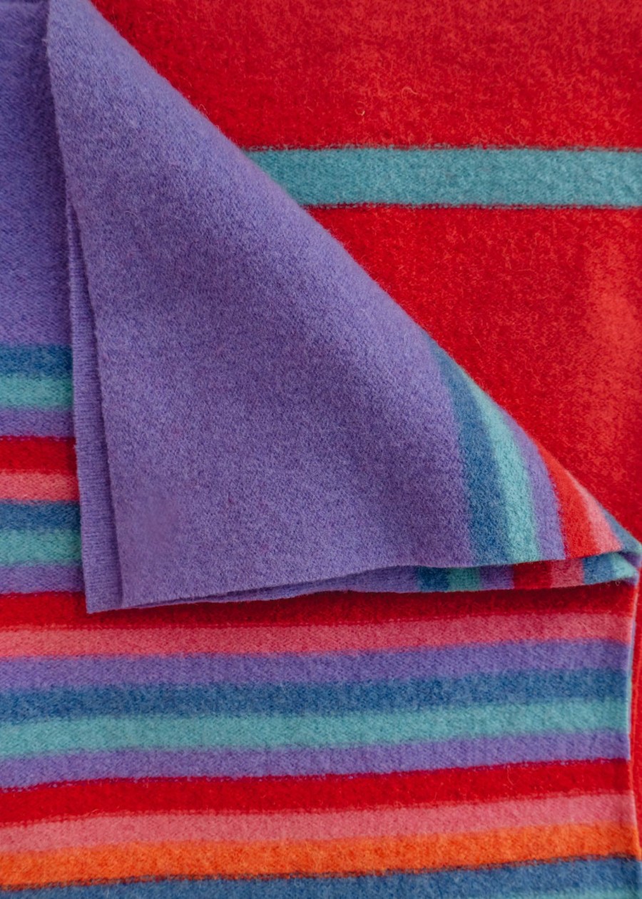 Interiors Green Grove Weavers Throws | Green Grove Weavers Lambswool Throw In Bellany Cerise