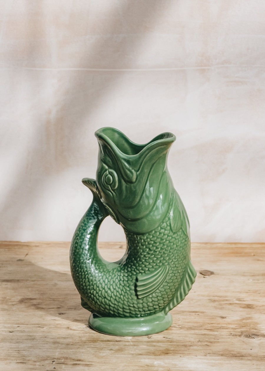 Interiors The Gluggle Jug Factory Decorative | Green Large Gluggle Jug