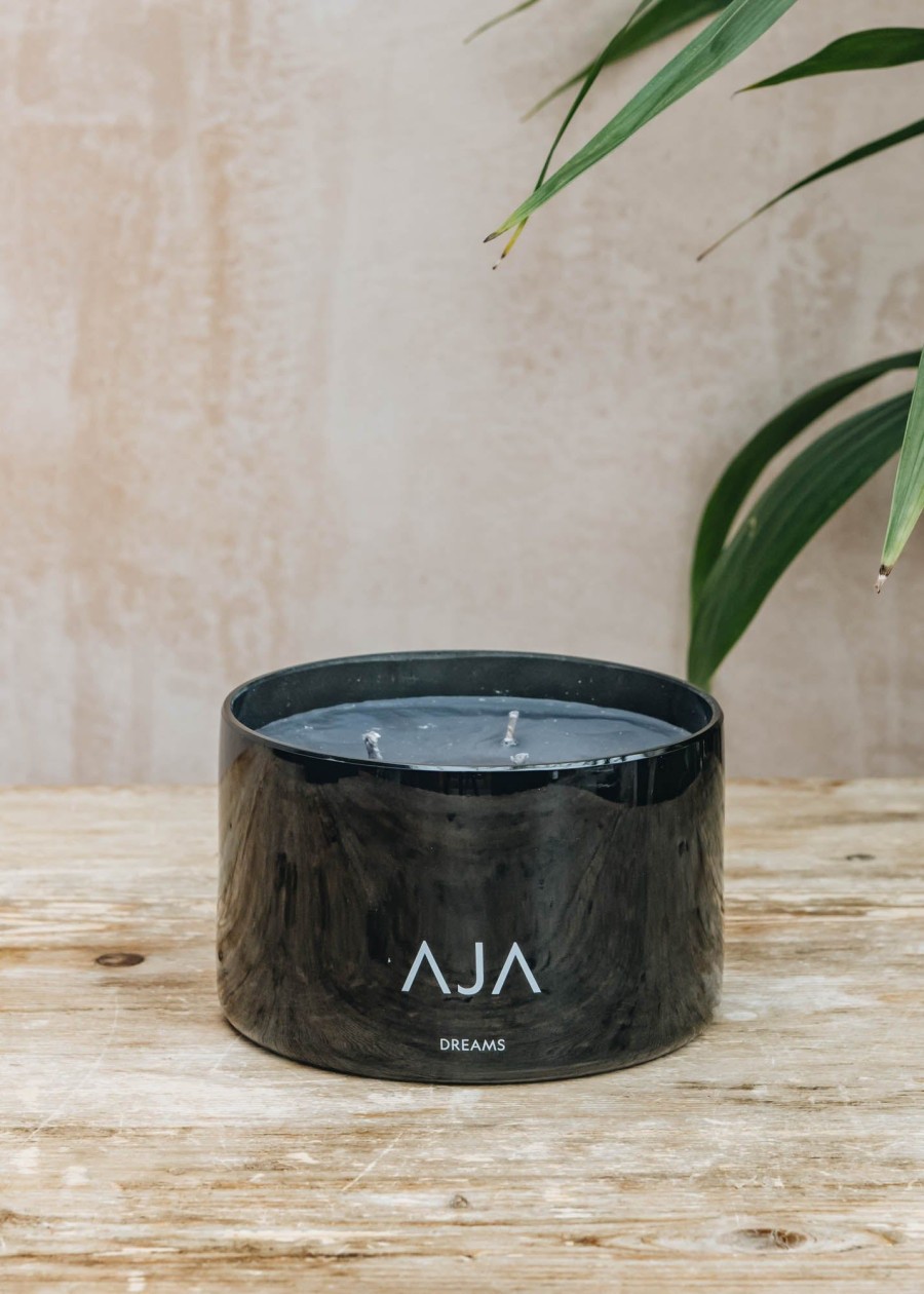 Interiors AJA Botanicals Candles & Fragrance | Aja Botanicals Black Triple Wick Candle In Dreams, 525G