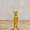 Interiors Jarapa Decorative | Jarapa Yellow Gold Candlestick 22Cm