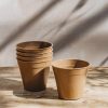 Gardening Haxnicks Grow Your Own | Terracotta Bamboo Nursery Pots, 5", Pack Of Five