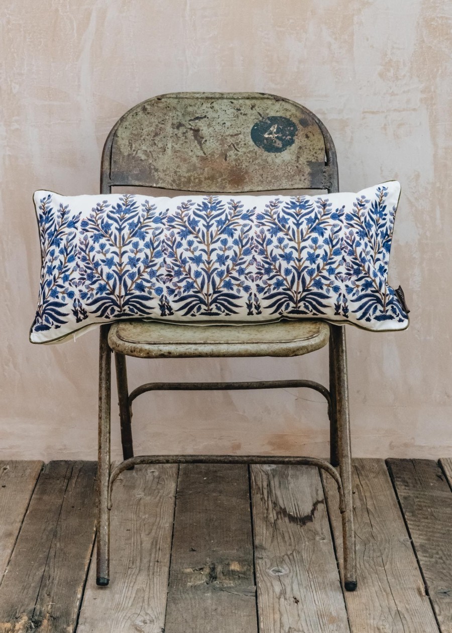 Interiors Bungalow Cushions | Bungalow Jasmine Indigo Cushion