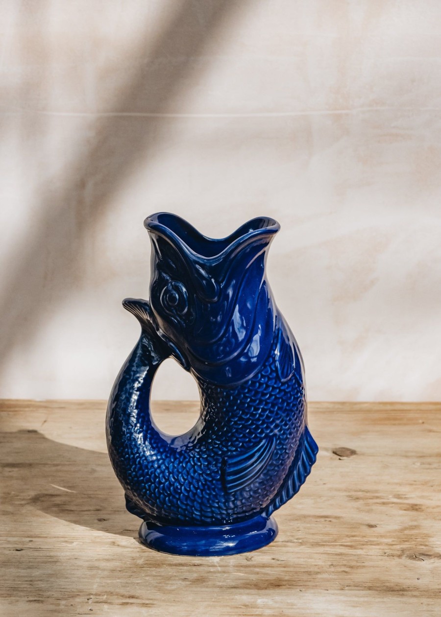 Interiors The Gluggle Jug Factory Decorative | Cobalt Blue Large Gluggle Jug