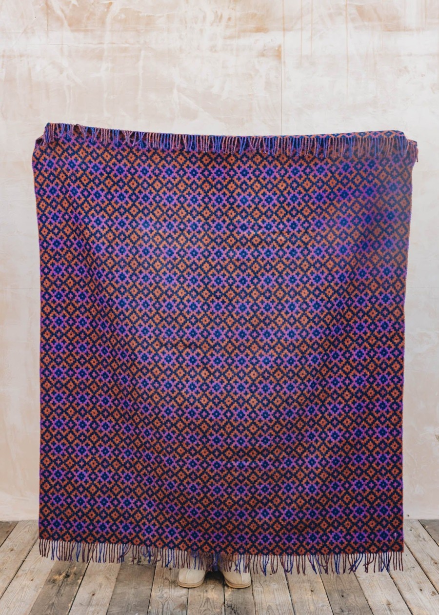 Interiors Bronte Moon Throws | Dartmouth Throw In Rust And Purple