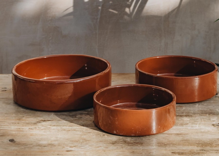 Interiors Bergs Potter Houseplants & Pots | Rusty Red Glazed Hoff Saucers