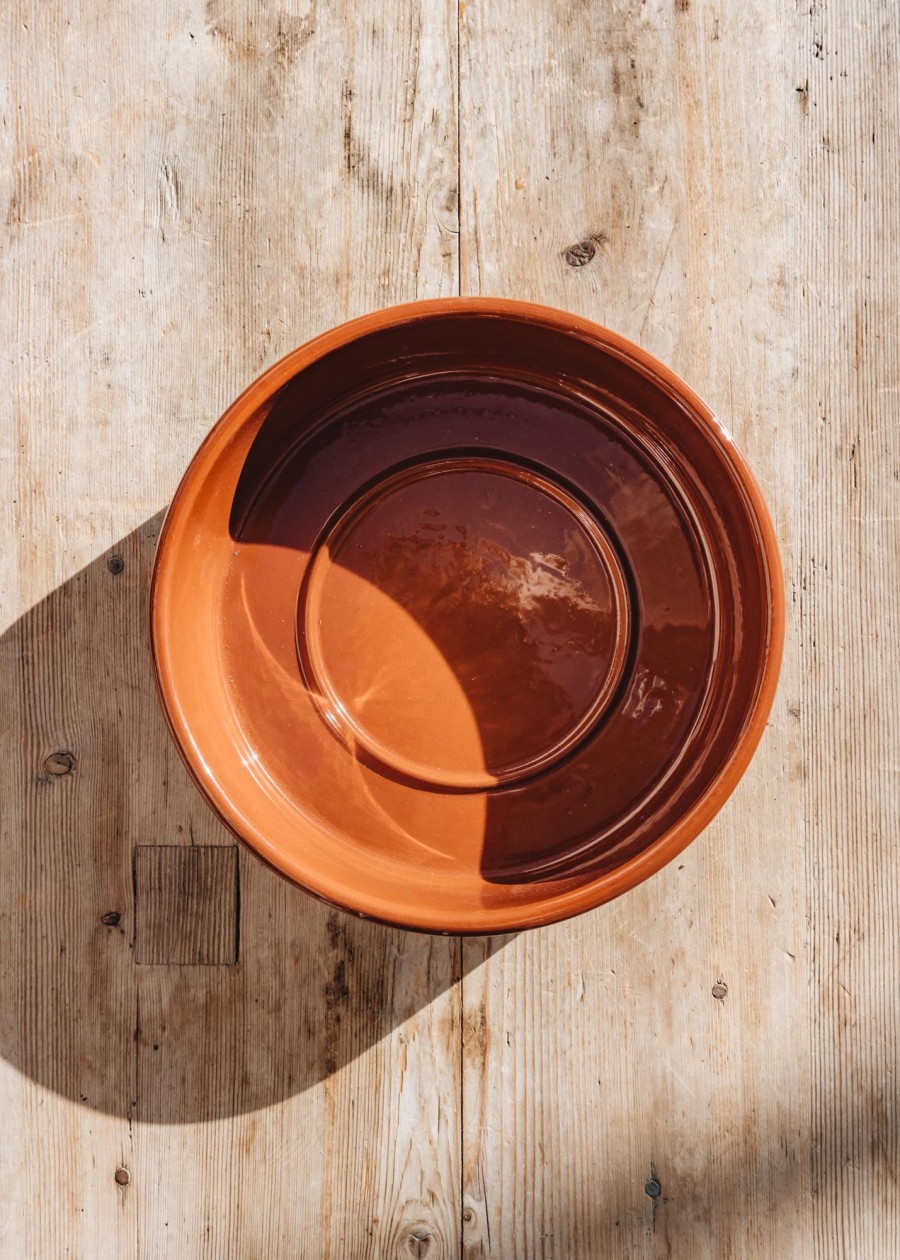 Interiors Bergs Potter Houseplants & Pots | Rusty Red Glazed Hoff Saucers