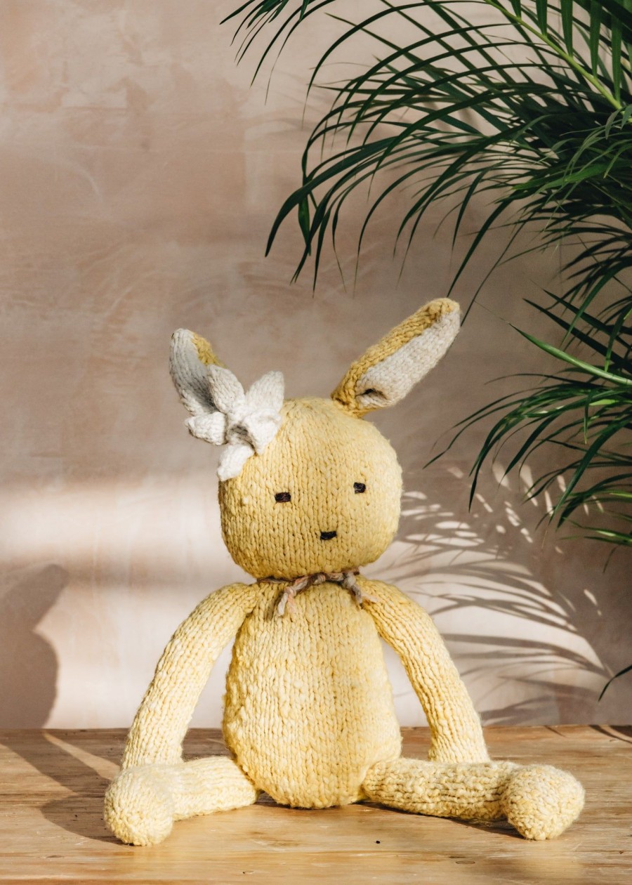 Children Fair Moms Soft Toys | Hand Knitted Ditsy Rabbit In Yellow