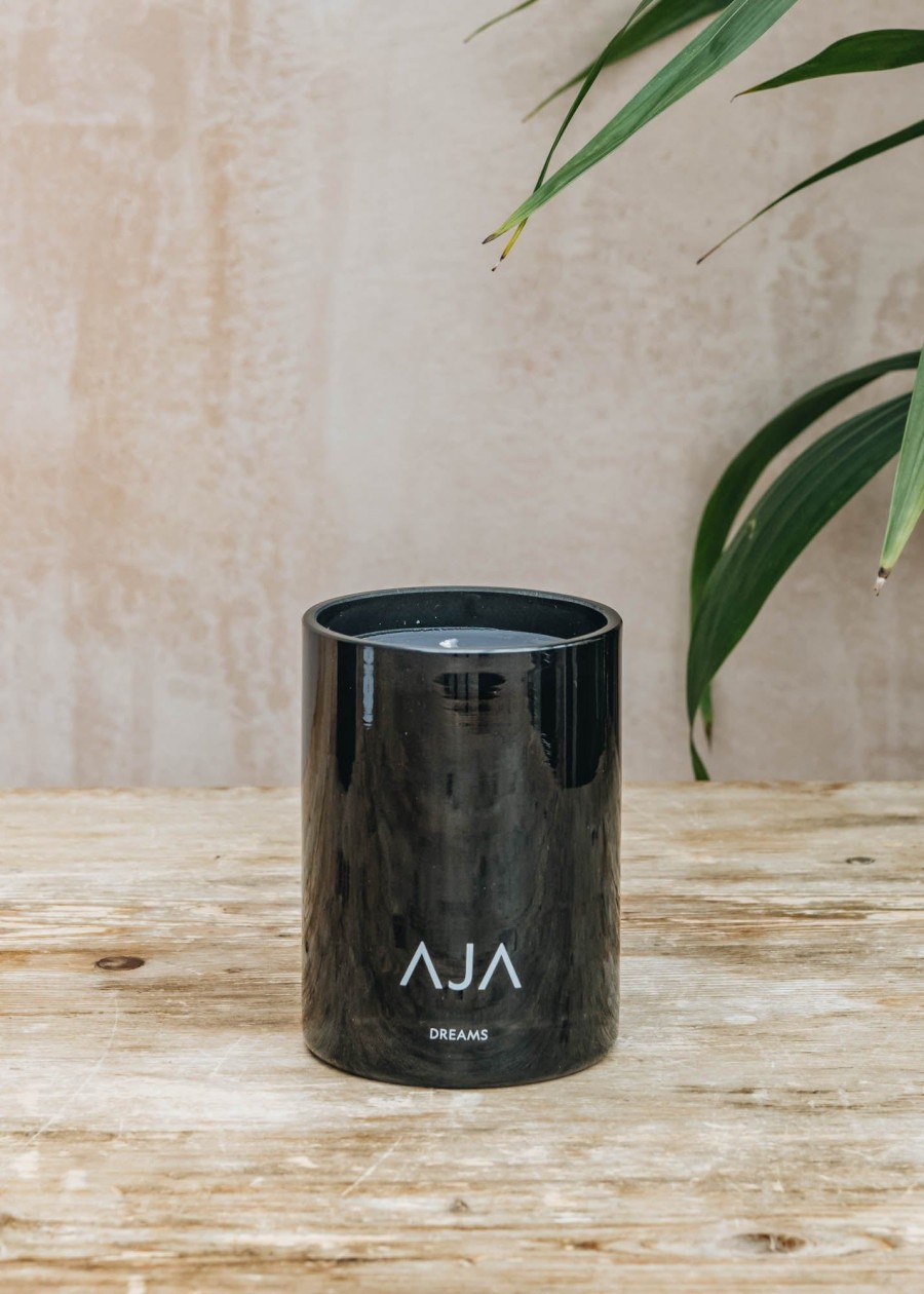 Interiors AJA Botanicals Candles & Fragrance | Aja Botanicals Black Single Wick Candle In Dreams, 250G