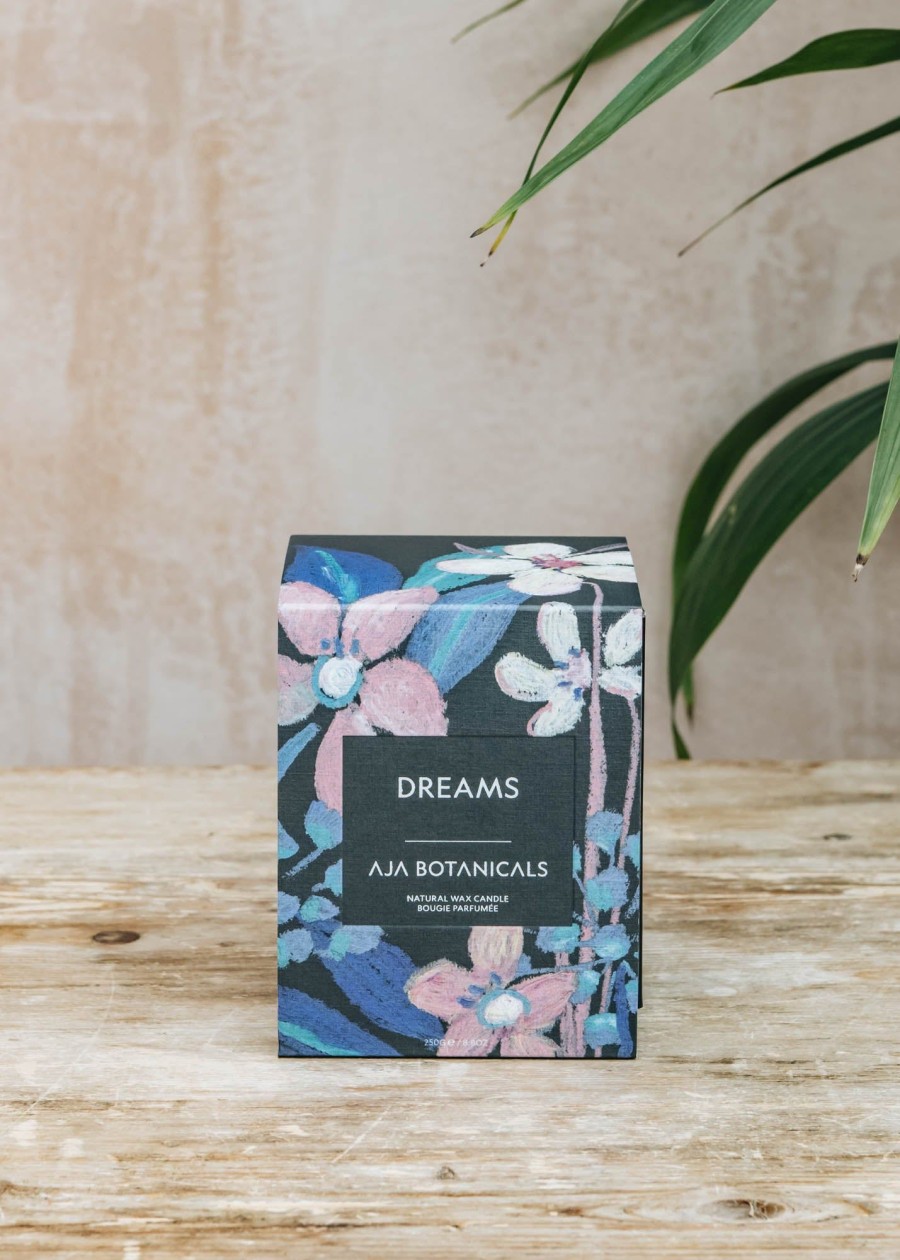 Interiors AJA Botanicals Candles & Fragrance | Aja Botanicals Black Single Wick Candle In Dreams, 250G