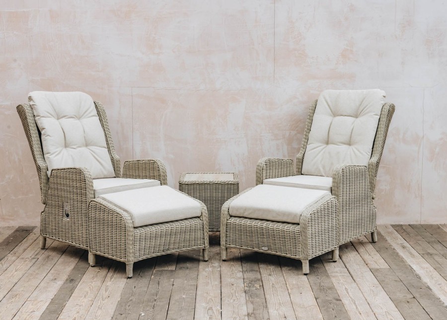 Outdoor Living Bramblecrest Woven Furniture | Bramblecrest For Burford Garden Co. Barley Deluxe Recliner Set