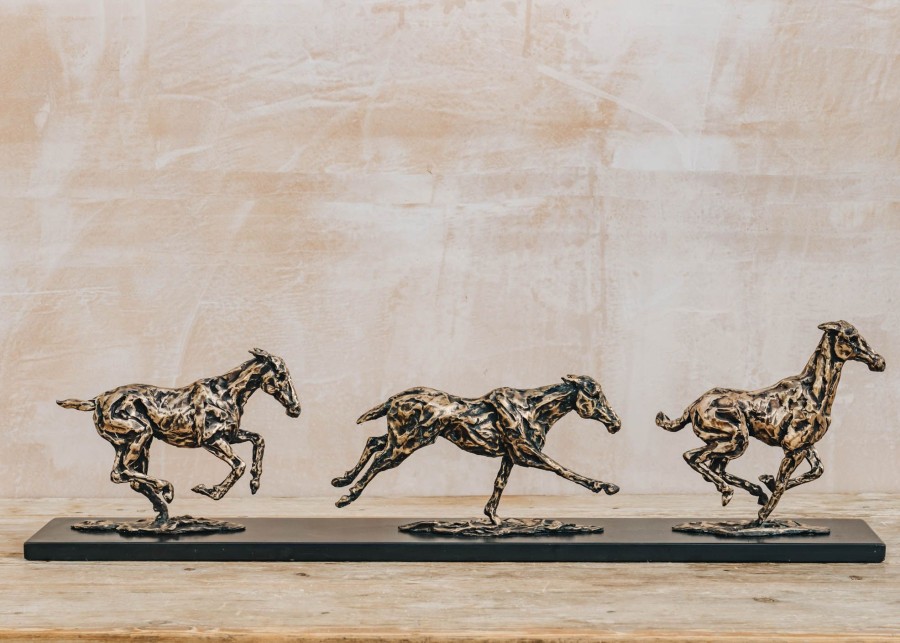 Art Burford Gallery Sculpture | Galloping Horse Series I, Ii, Iii