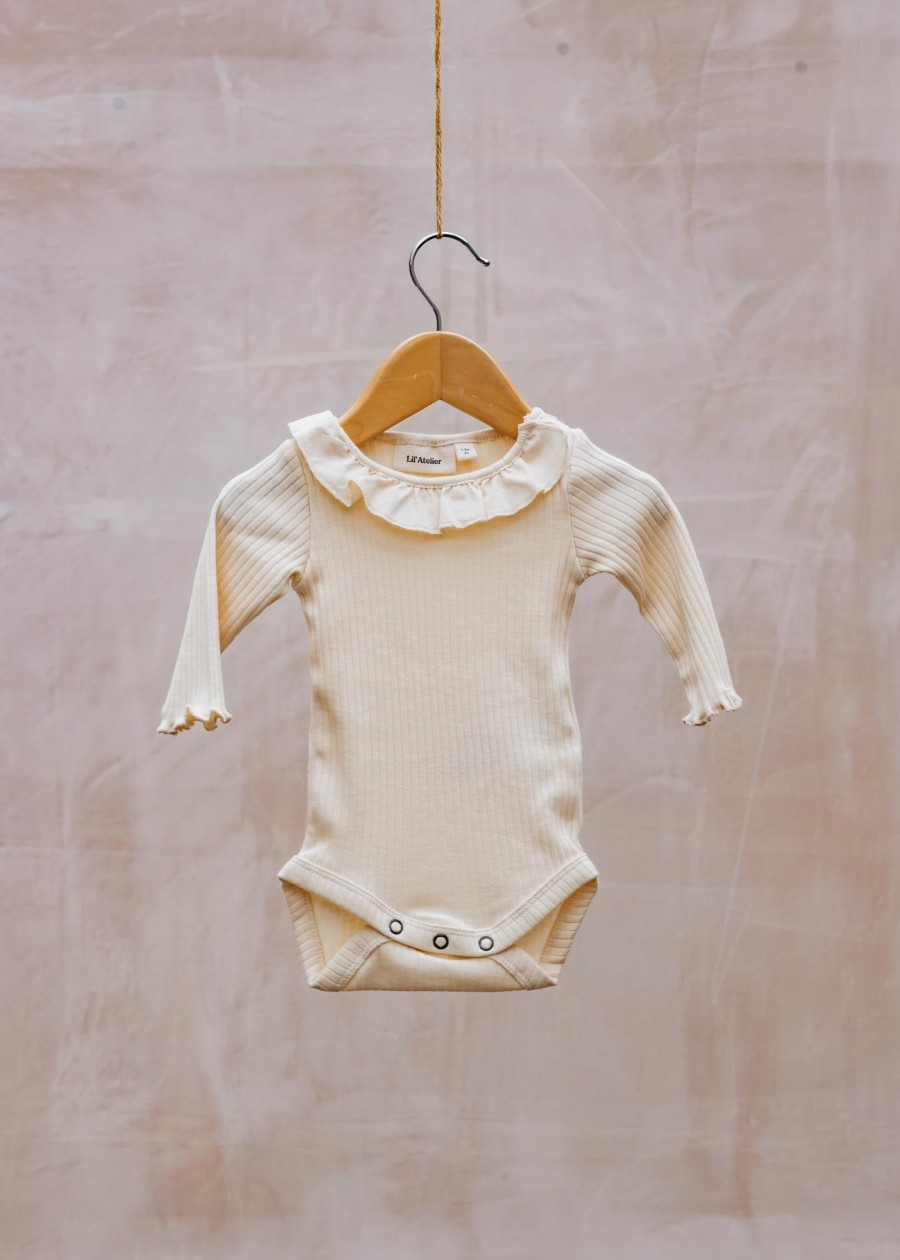 Children Lil' Atelier Babies' Clothing | Babies' Omina Bodysuit In Wood Ash