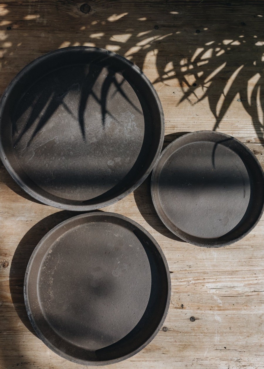 Interiors Bergs Potter Houseplants & Pots | Bergs Potter Copenhagen Grey Low Saucers