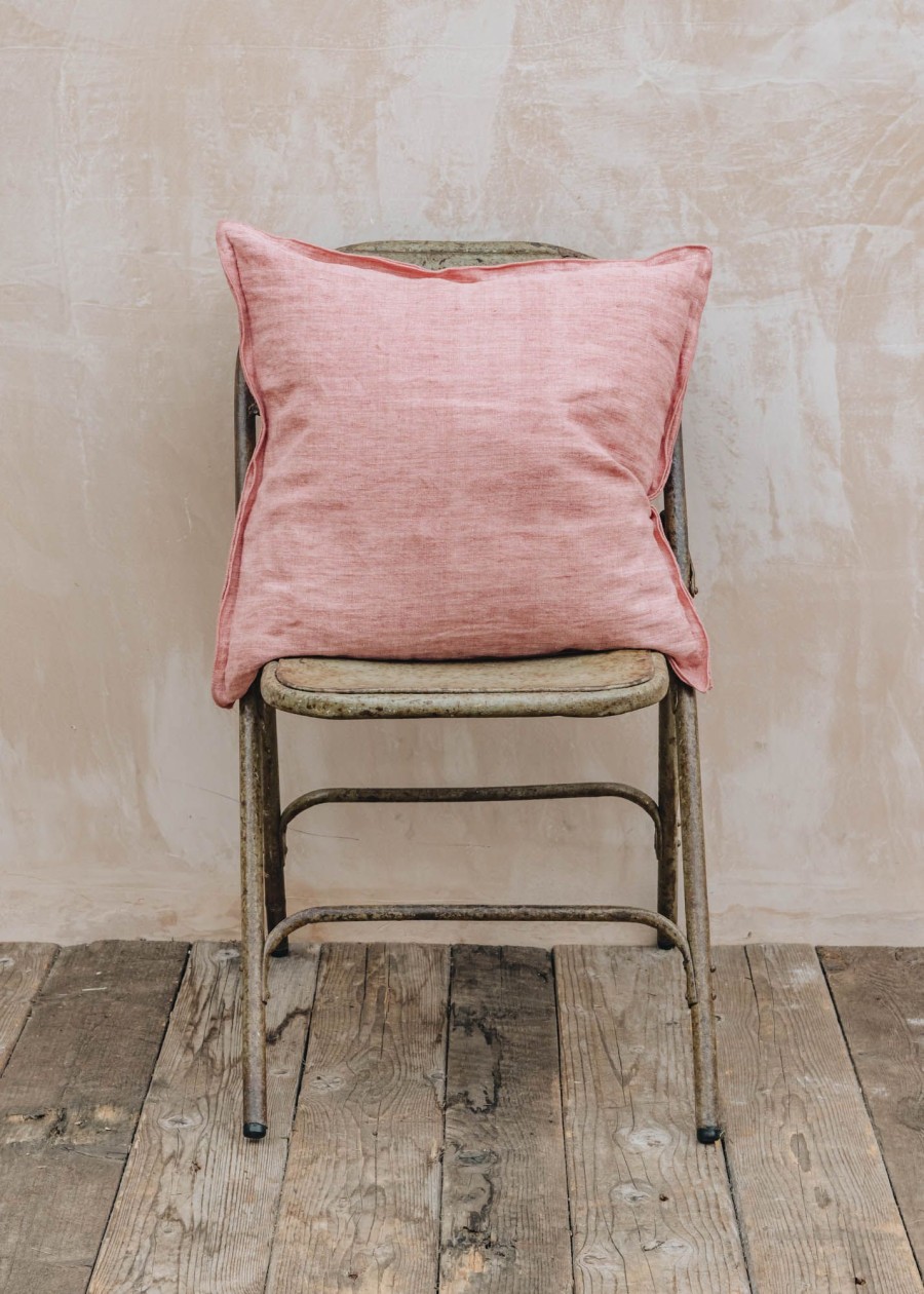 Interiors Bungalow Cushions | Bungalow Old Rose Linen Cushion