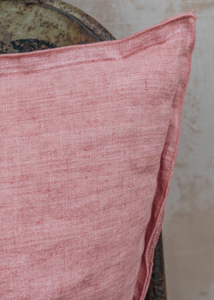 Interiors Bungalow Cushions | Bungalow Old Rose Linen Cushion