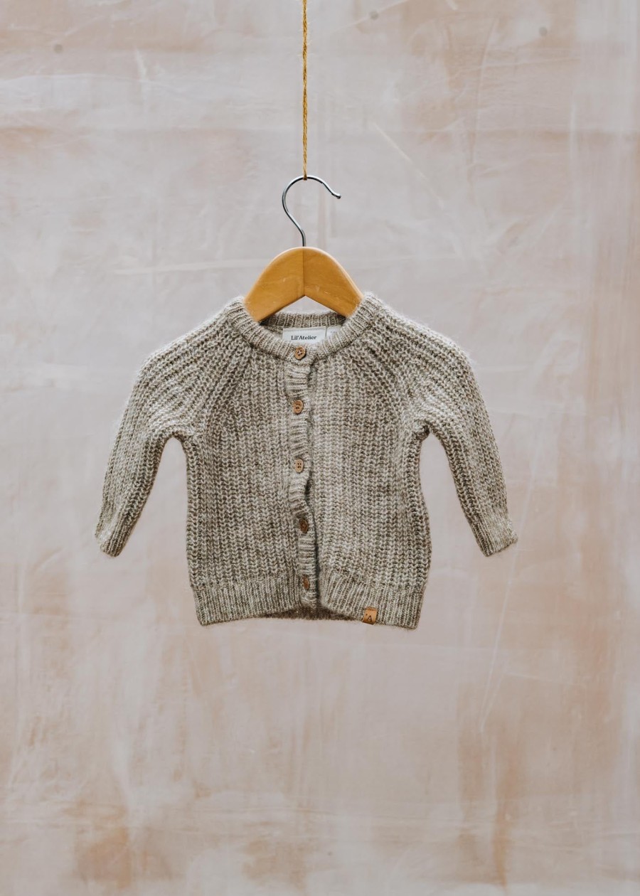 Children Lil' Atelier Babies' Clothing | Babies' Emmely Short Knitted In Chinchilla