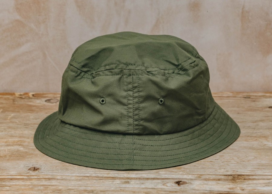 Clothing Universal Works Accessories | Universal Works Recycled Polytech Beach Hat In Olive