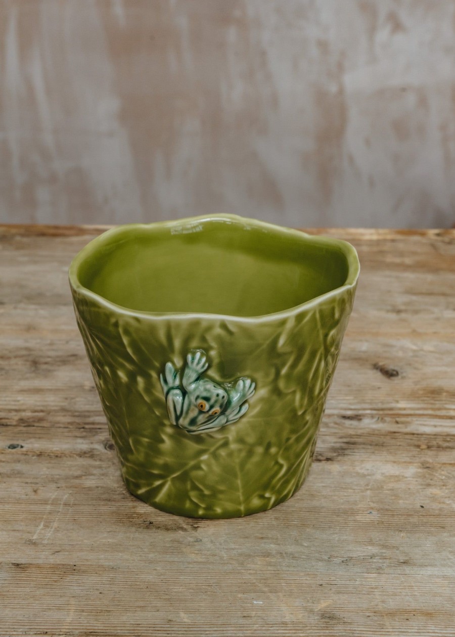 Interiors Bordallo Pinheiro Decorative | Bordhallo Pinheiro Frog Vase/Pot Cover