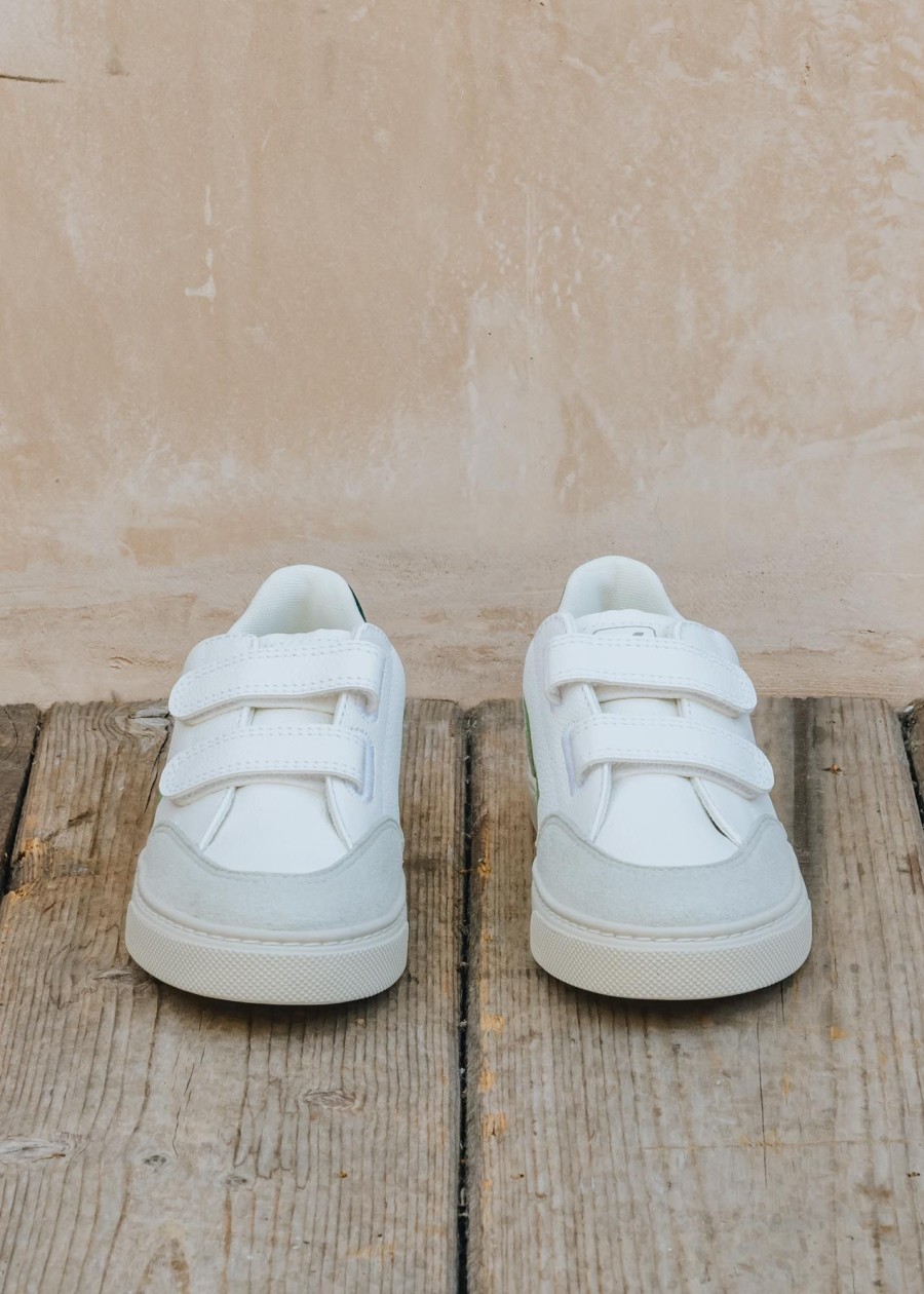 Children Veja Footwear | Veja Children'S V-12 Trainers In White And Multico Clay