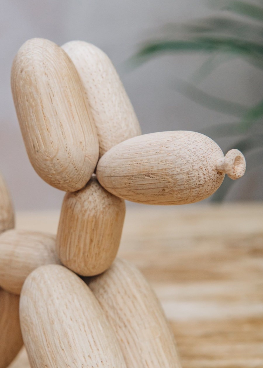 Interiors Boyhood Decorative | Small Oak Balloon Dog