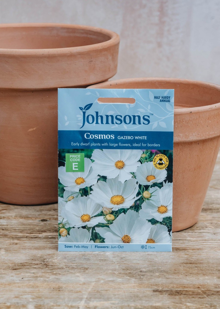 Plants Johnsons Seeds | Cosmos Gazebo White Seeds