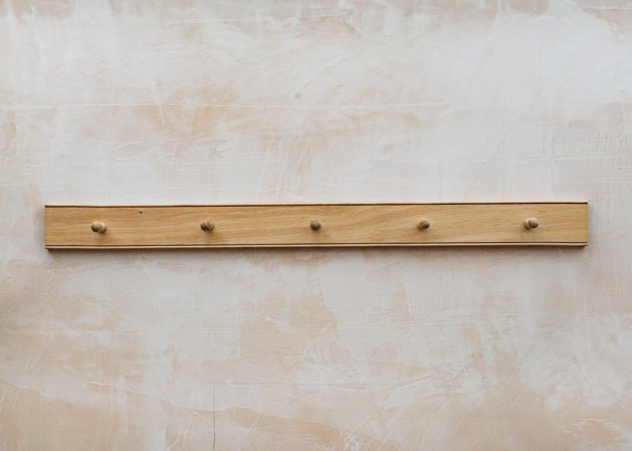 Interiors Stik Designs Storage | Oak Five Peg Rail