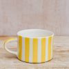 Interiors Musango Pottery Dining | Musango Candy Stripe Mug In Turmeric