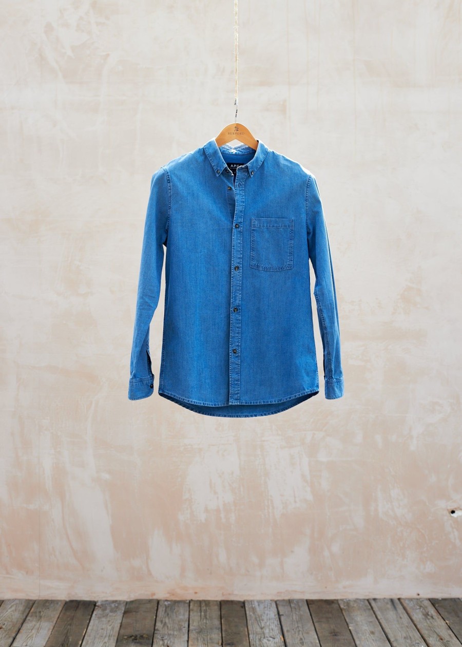 Clothing Kenny Ryder Pre-Loved Menswear | Apc Denim Buttondown Shirt - S