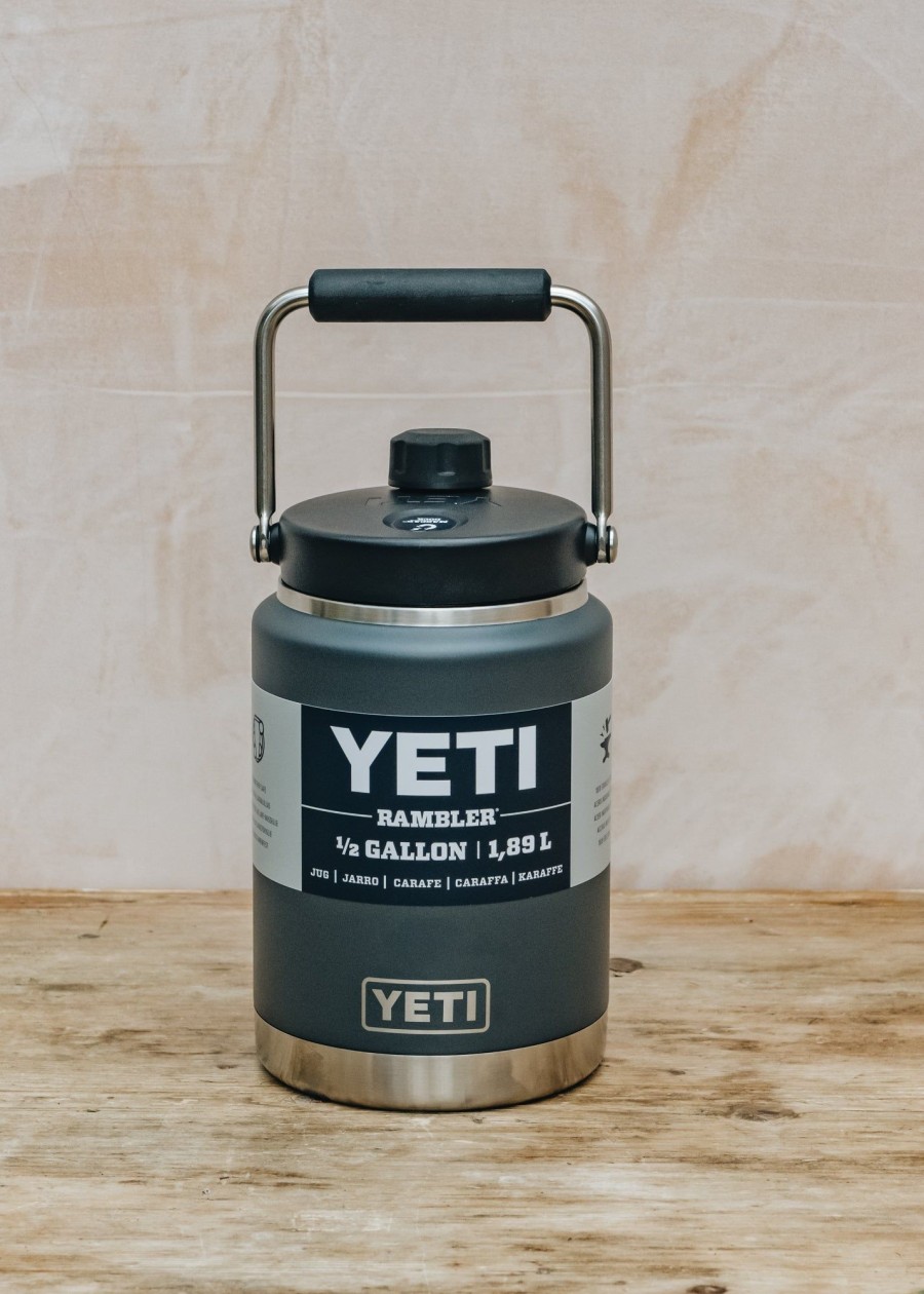 Outdoor Living YETI Drinkware | Yeti Rambler Jug Half Gallon In Charcoal