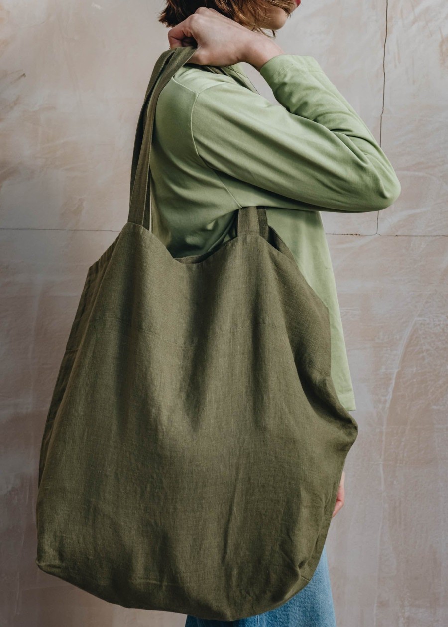 Clothing Burford Garden Co. Accessories | Burford Martini Olive Linen Bag